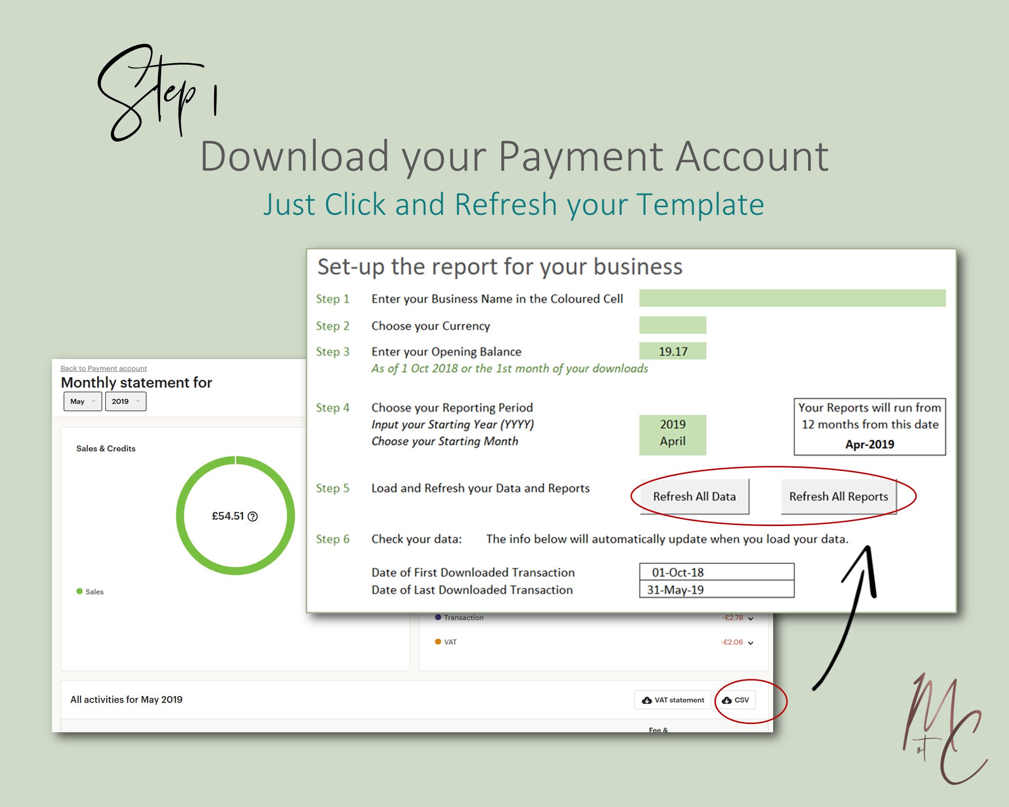 Etsy Payments Account Spreadsheet Etsy Sellers Payment Etsy UK