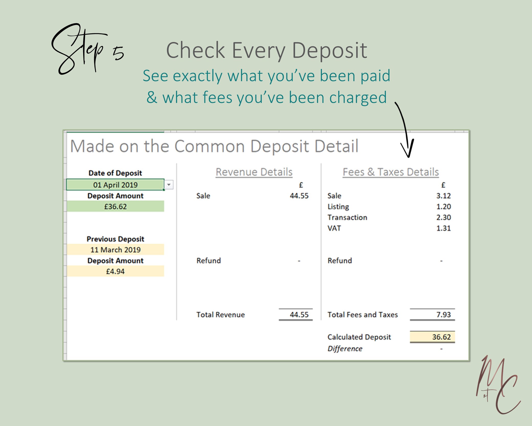 Etsy Payments Account Spreadsheet Etsy Sellers Payment Etsy UK