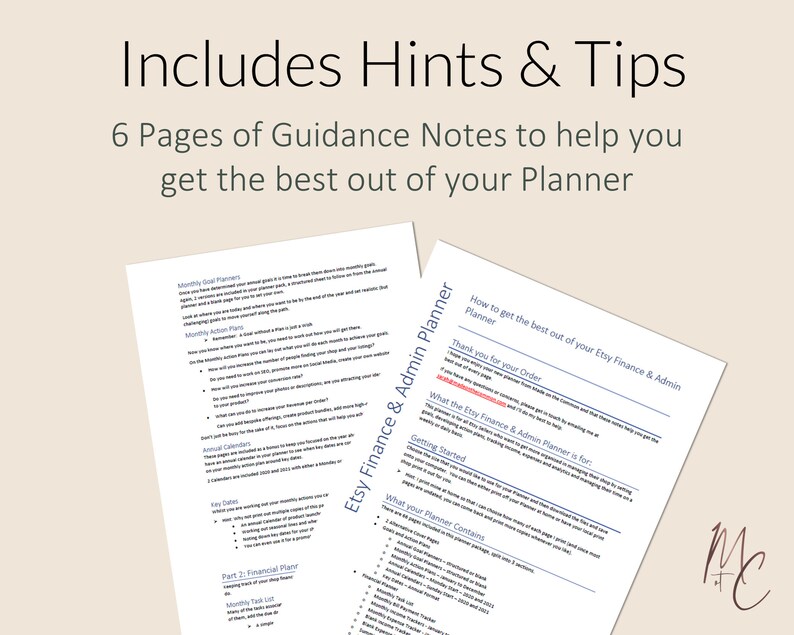 Etsy Finance Planner for Etsy Sellers Etsy Business & Admin Etsy UK