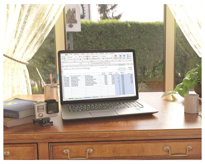 Mileage Tracker, Reimbursement and Taxable Expense Spreadsheet to