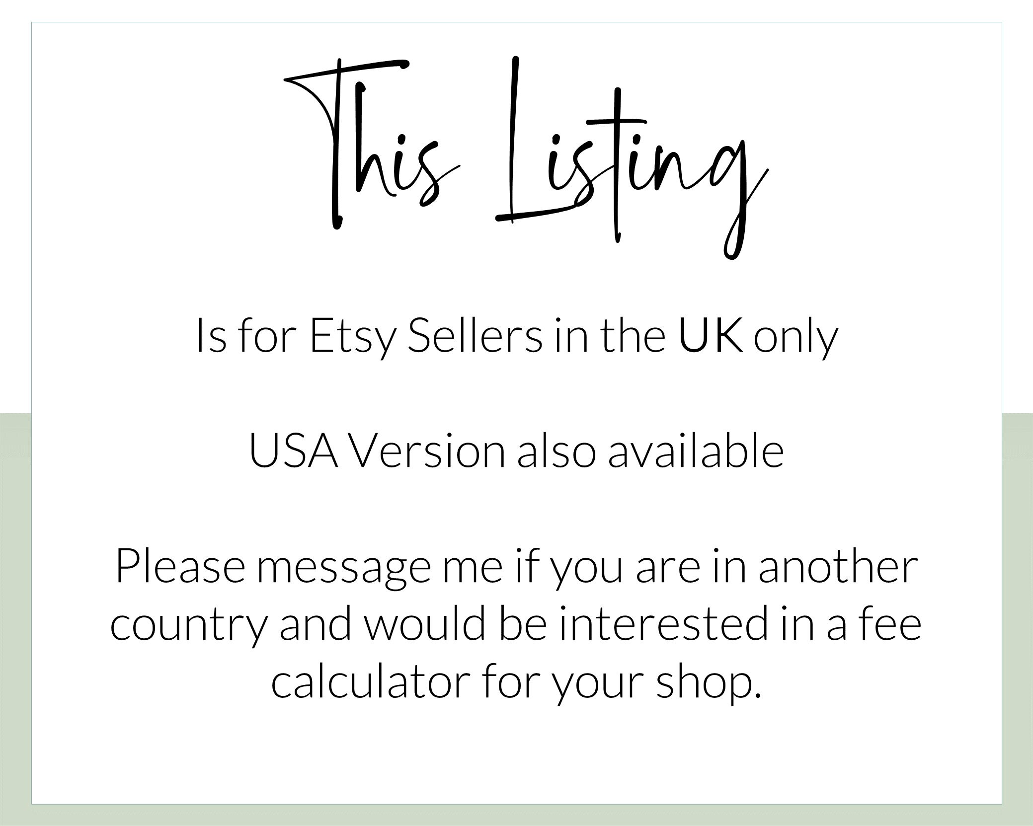 UK Etsy Fee and Product Profitability Calculator for UK Sellers