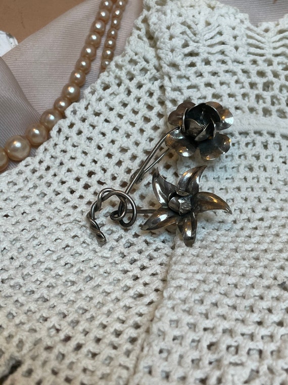 Vintage brooch sterling silver with 1950 40s 50s l