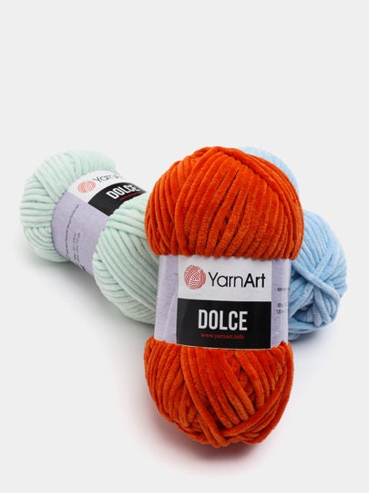 Yarn YARNART DOLCE Yarn, Velour Yarn, Plush Yarn, Bulky Yarn, Soft Ya…