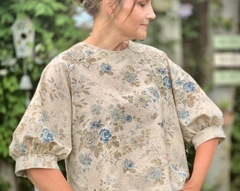 Womens Blouse Sewing Pattern, Raglan Sleeve blouse pattern, Sizes 6-22, easy beginner PDF sewing Pattern, raglan style summer women’s top