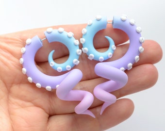 Gauged 58 78 00g 916 2g 34 1 Octopus Tentacle Earrings For Stretched Lobes 0g Fake 1116 Gauges 12 716