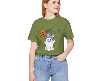 Boo-tiful Ghost Tee | Halloween Ghost with Bow
