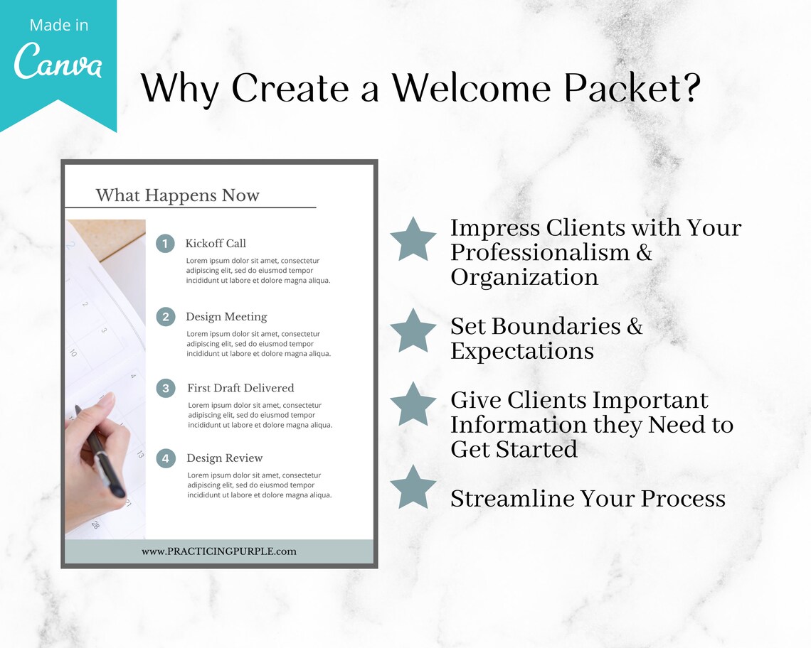 New Client Welcome Kit Client Welcome Packet Canva - Etsy
