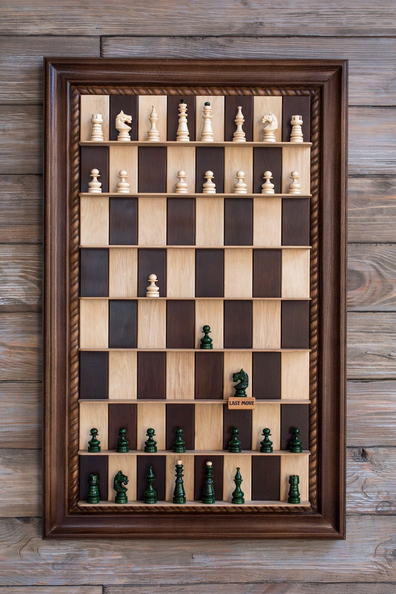 handmade vertical chess set wooden chess board chess gift