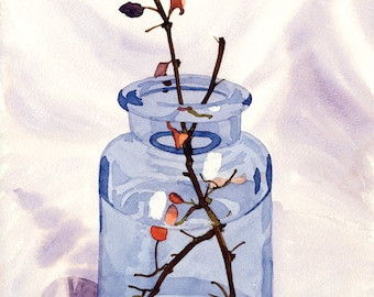 Painting, Fall Twig in Bottle