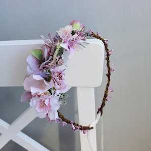 Pastel flower crown, Wedding floral crown, Wedding flowers