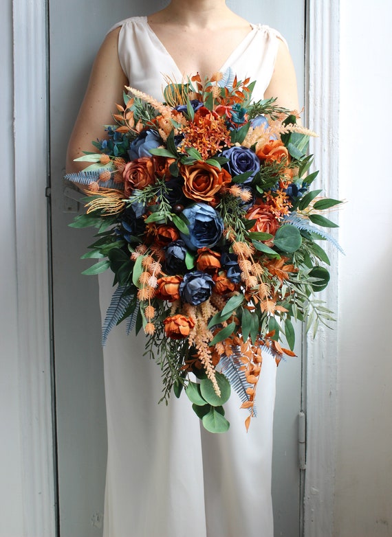 アネモネとテラコッタオレンジのスワッグブーケ プリザーブドフラワー アネモネとテラコッタ✿オレンジカラーのスワッグ❀ブーケ