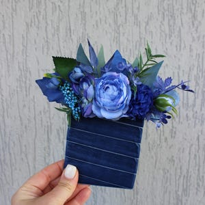 Fiance pocket flowers, Blue pocket square, Bright wildflowers pocket boutonniere, Wedding flowers