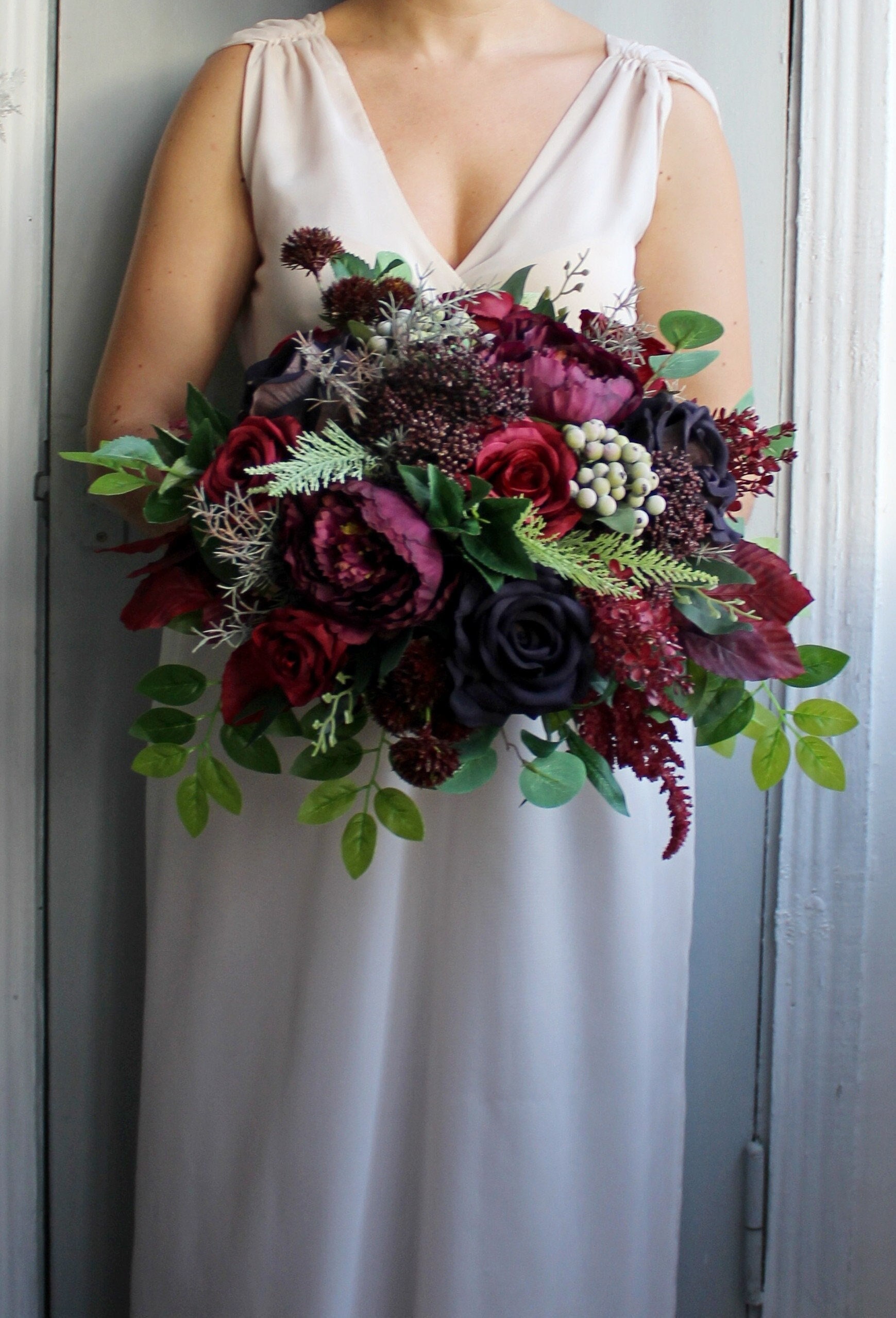 Burgundy Purple Wedding Bouquet, Moody Bouquet, Fall Wedding Bouquet - Etsy, image size:1739x2557