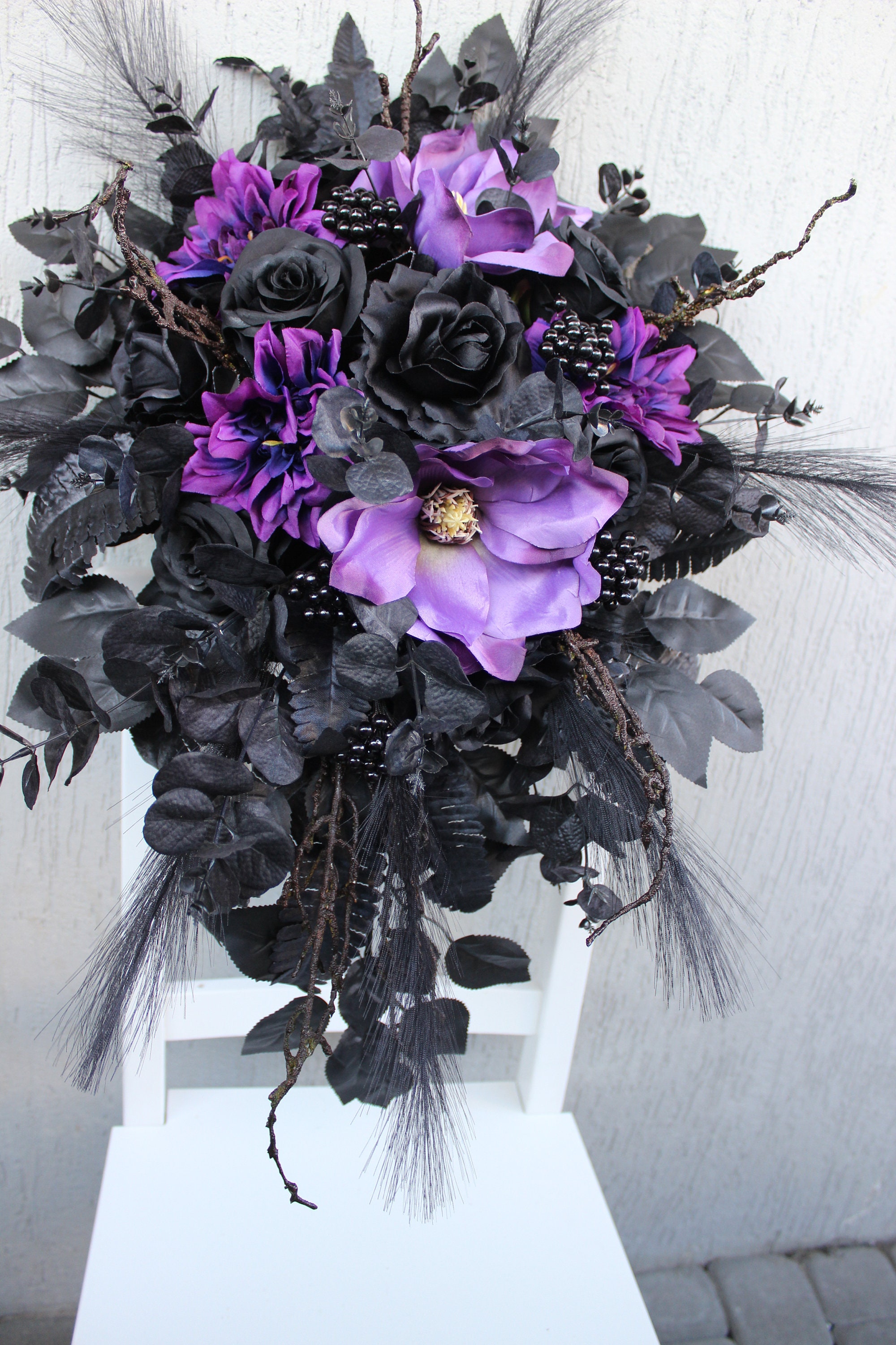 夜更けのハロウィンブーケ ウェディングブーケ 前撮り モダン