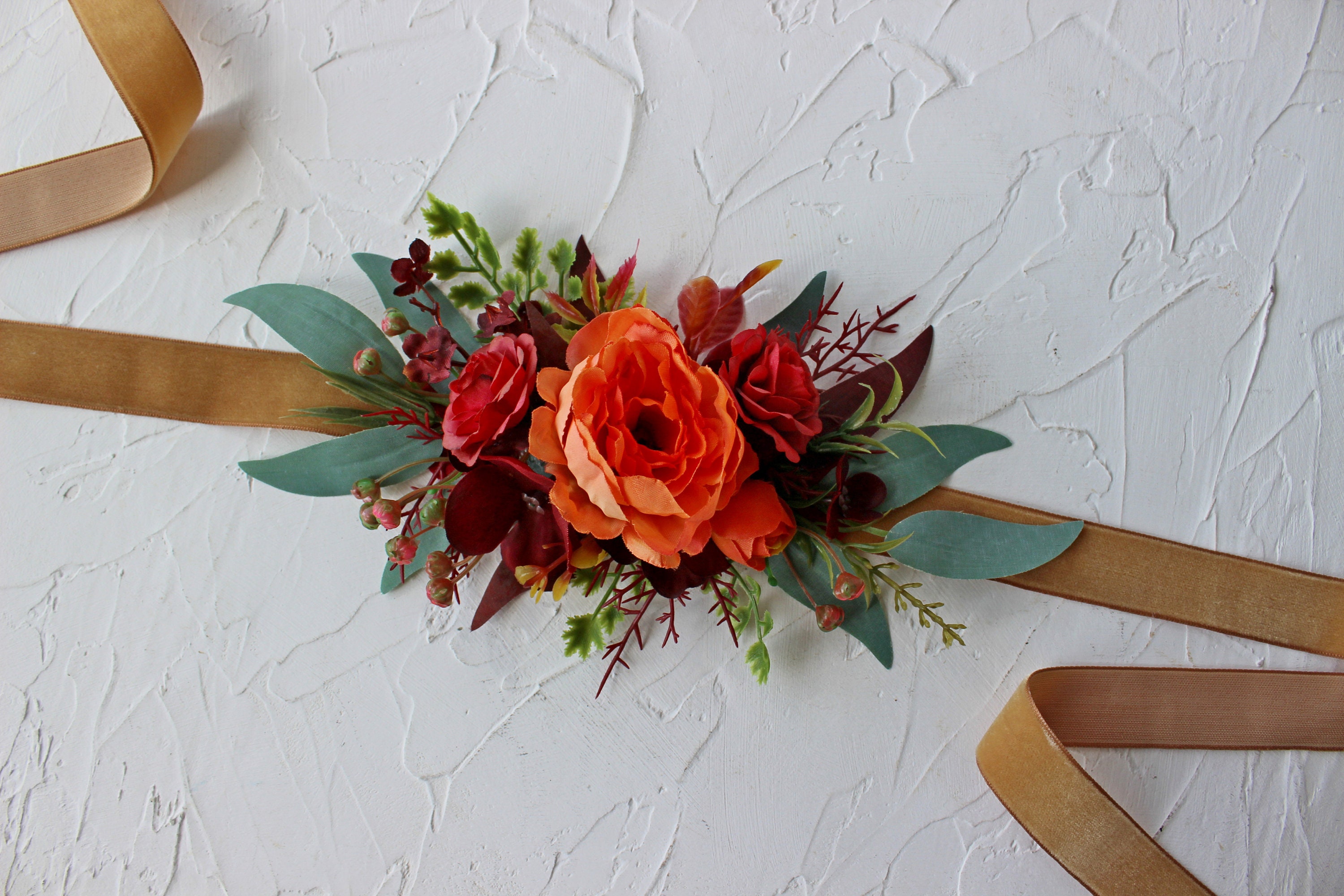burnt orange sash for dress Burnt Orange Sash
