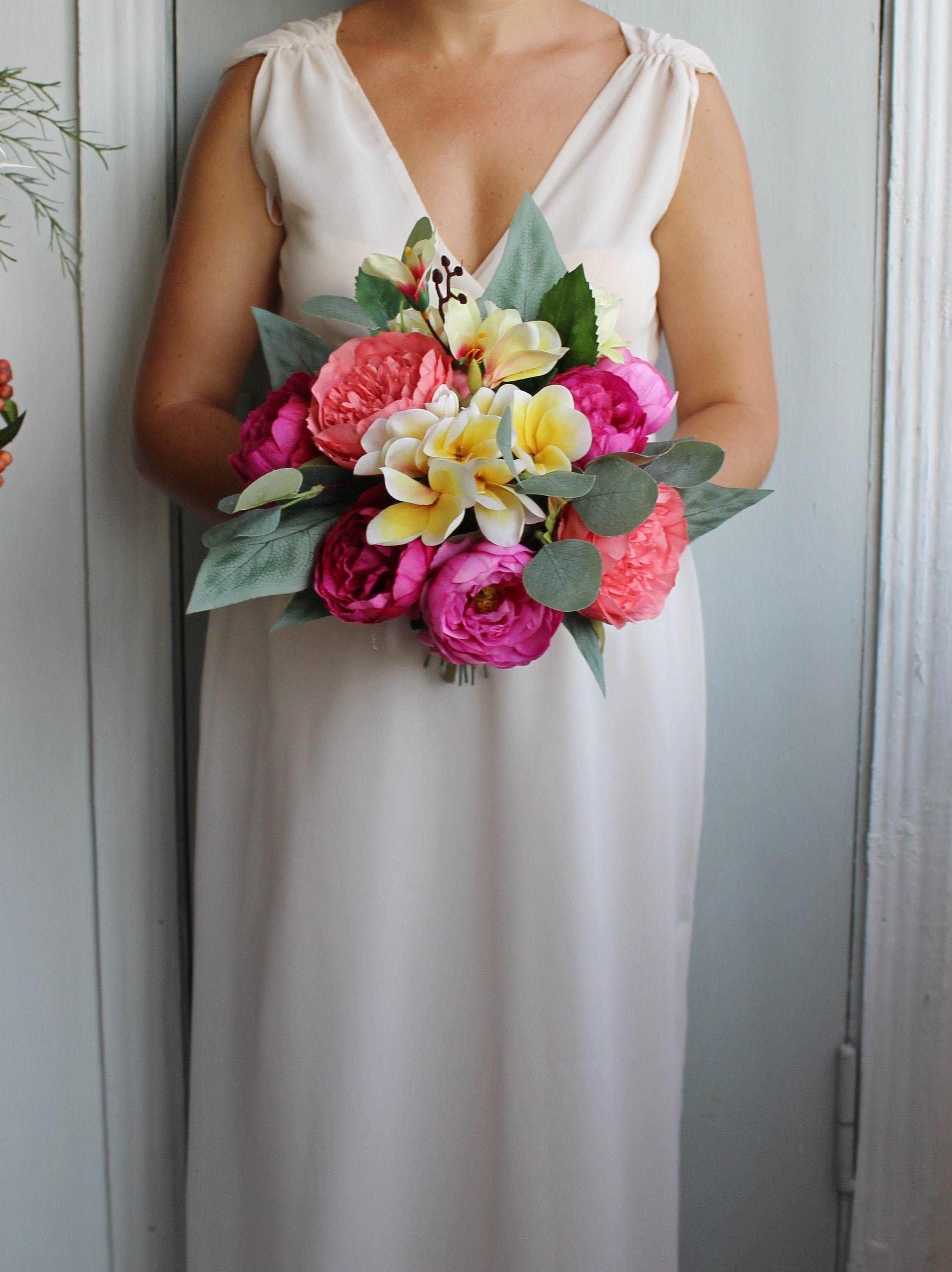 Bouquet de mariage tropical Bouquet de fleurs de soie - Etsy France
