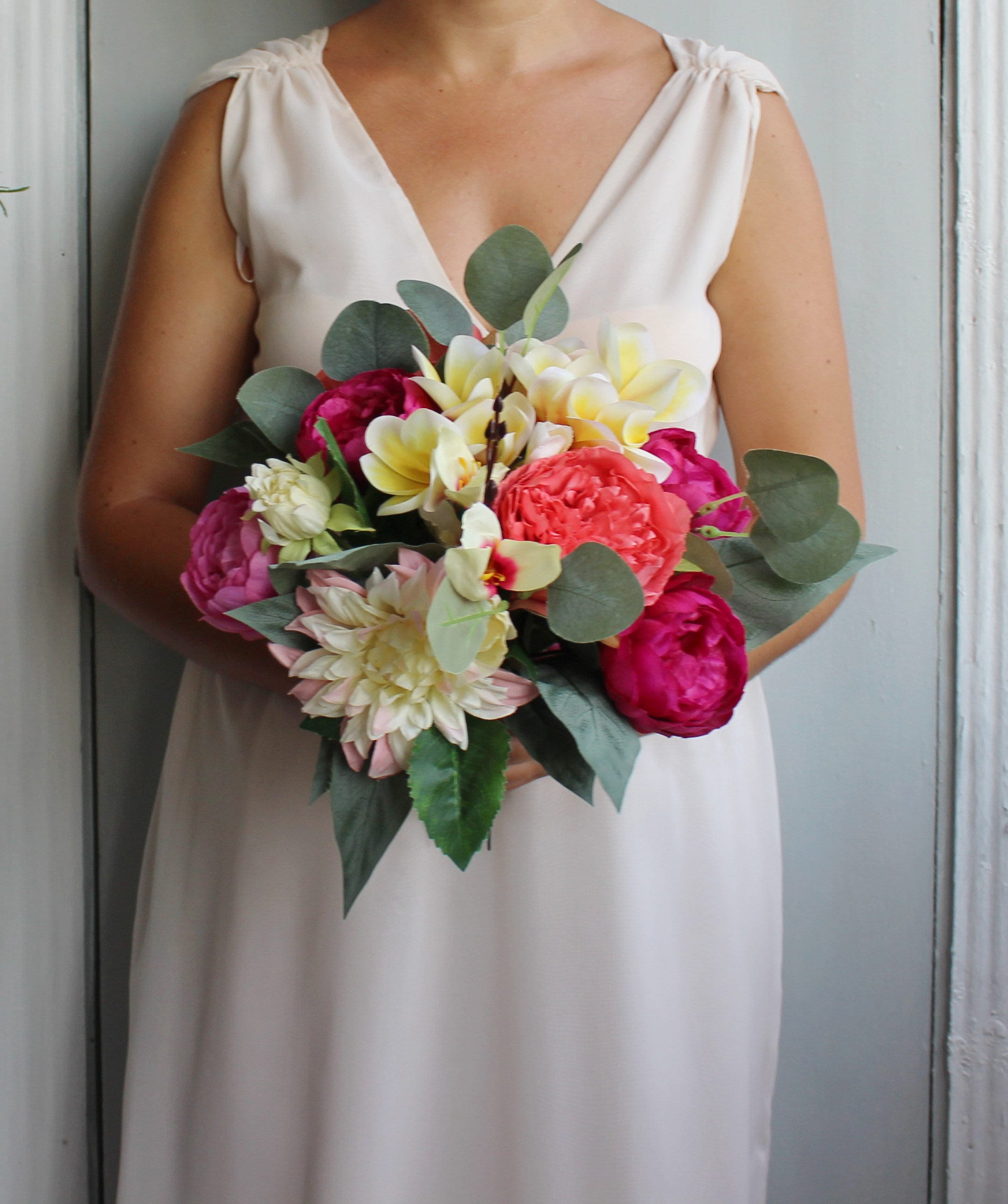 Tropical wedding bouquet Exotic silk flower bouquet Colorful Etsy