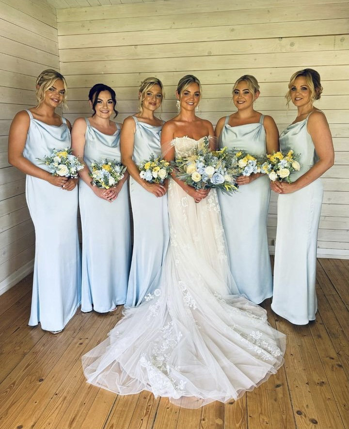 Boho Bridal Bouquet, Baby Blue Yellow Wedding Bouquet, Everlasting Bouquet  - Etsy