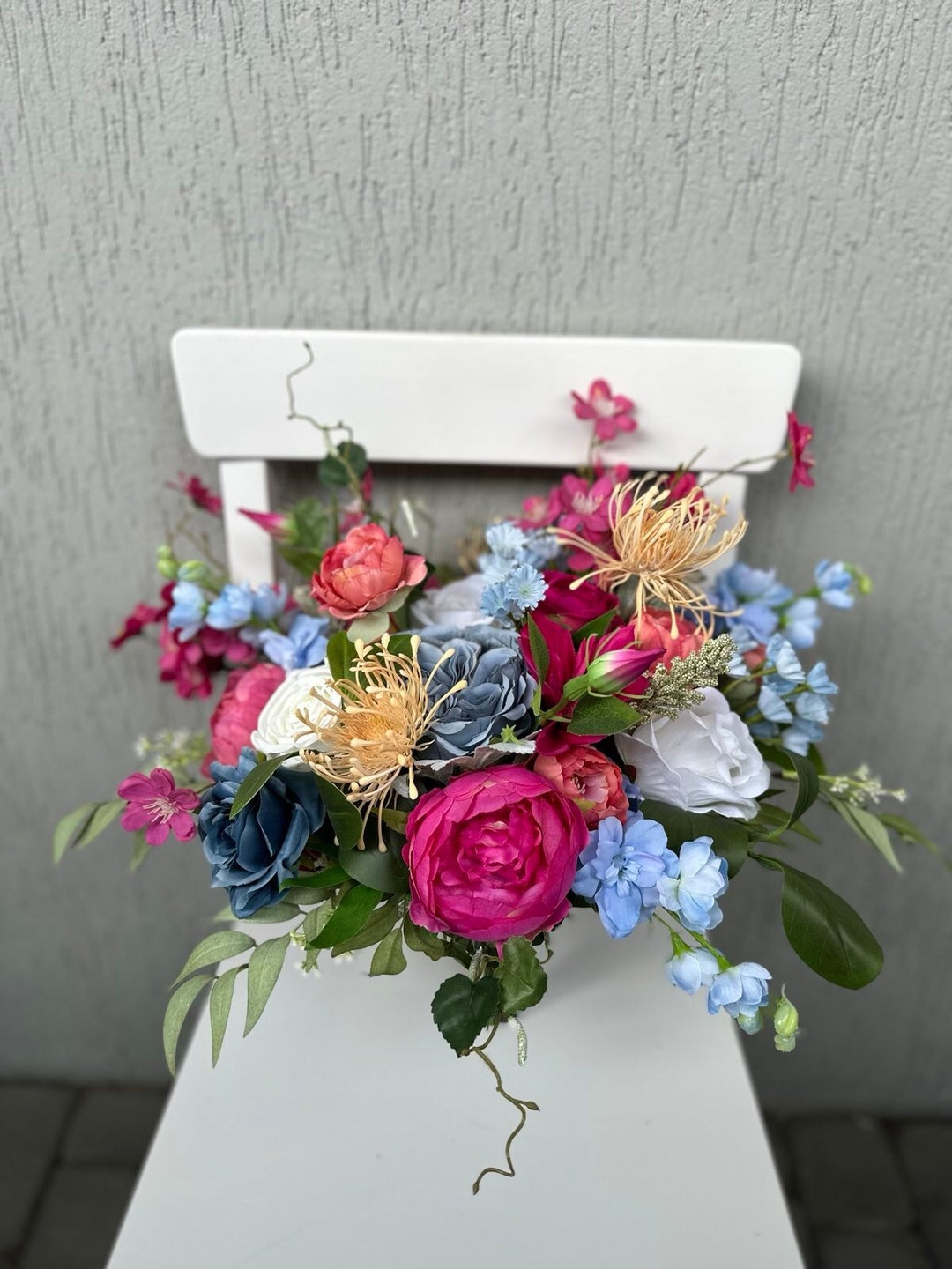 Colorful Wildflower Wedding Bouquet Bright Bridal Bouquet Jewel Tone