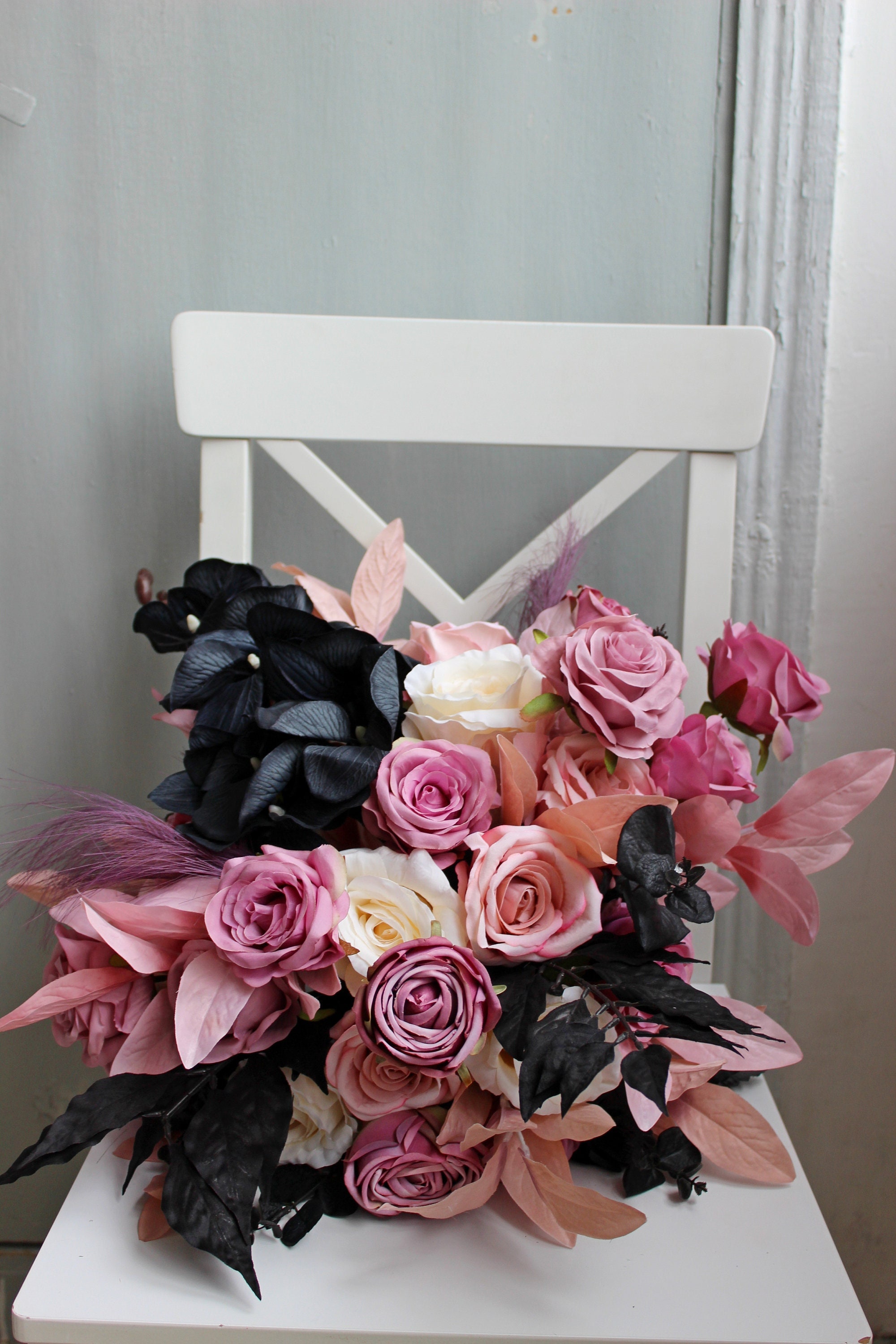 Kunstblumen Rosenknospen 6er Pack Dunkelviolett – Für Deko, Hochzeit, Party, Zuhause (ca. 34,5 Cm Lang)
