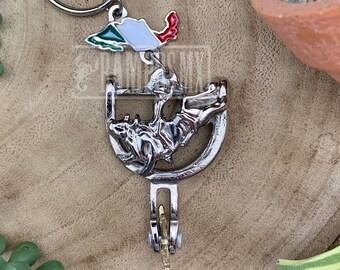 Mexican Western Cowgirl Cowboy Spurs Rodeo Steel Metal Key Chain, Rodeo Boot Spurs keychain , Llavero de Espuelas Botas Charras Metal Acero