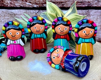 Salt and Pepper Shakers Ceramic ,Ceramic Pottery salt and pepper shakers ,Dining Table Decor, Saleros Mexicanos, Sal y Pimienta Salero