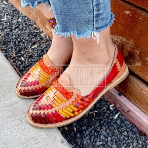 Womens Mexican Sandals, Handmade Leather Huaraches Sandals ,Sandalias Huaraches Mexicanos ,Mexican Leather Shoes, Huarache Mujer PAVITOS