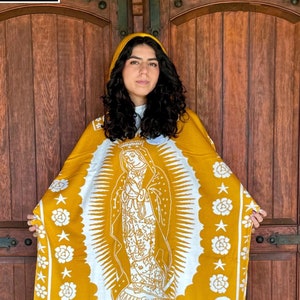 Mexican Hooded Poncho Guadalupe,Winter Shawl Mexico ,Mexican Guadalupe Gaban Blanket Poncho, Poncho Classico Mexicano,Poncho Gaban guadalupe