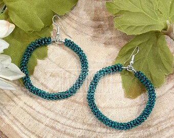 Pendientes de aro mexicanos Shakira, pendientes colgantes con cuentas, pendientes bohemios coloridos, pendientes hechos a mano, aretes mexicanos coquetas