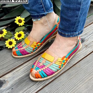 Womens Mexican Sandals, Handmade Leather Huaraches Sandals ,Sandalias Huaraches Mexicanos ,Mexican Leather Shoes, Huarache Mujer VERONICAS