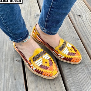 Womens Mexican Sandals, Handmade Leather Huaraches Sandals ,Sandalias Huaraches Mexicanos ,Mexican Leather Shoes, Huarache Mujer APACHES