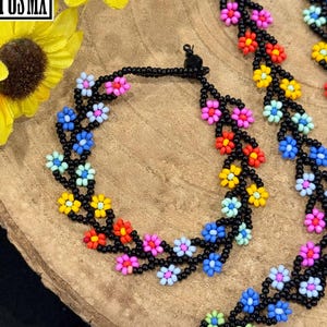 Mexican Shakira Flower Bracelet , Adjustable Colorful Bracelet, Handmade Shakira Beats Bracelet, Brazalete Shakira ,Pulcera Tejida a Mano