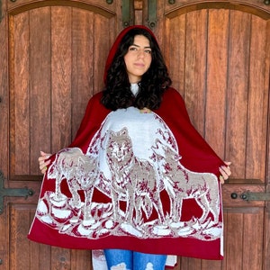 Mexican Hooded Poncho Aztec,Mexican Mañanita, Mexican Shawl hoodie, Warm Overcoat,Mexican Blanket Wrap,Poncho Azteca Mexicano,Pashmina Gorra
