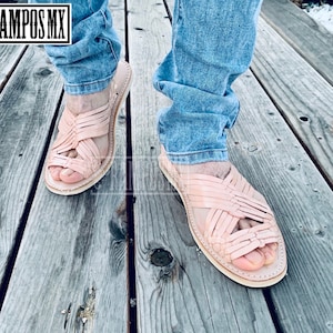 Mexicaanse handgemaakte leren herensandalen, Mexicaanse Huaraches Mexicanos heren, Sandalias Piel para Hombre Mexico, Huaraches Mexico PACHUCO ARANA