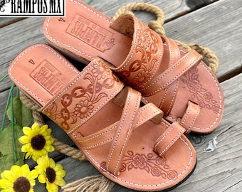 Womens Mexican Sandals, Handmade Leather Huaraches Sandals ,Sandalias Huaraches Mujer Mexicano ,Mexican Leather Shoes, Huarache DCRUZ