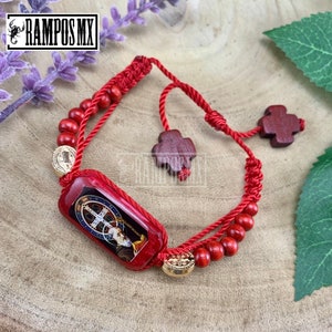 Mexican San Benoit Woven Bracelet Wood,Adjustable Bracelet ,Handmade braided Bracelet,Brazalete San Juditas,Pulcera Tejido a Mano San Benito