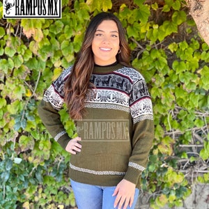 Mexican Embroidered Sweater ,Mexican Boho Sweater ,Mexican Bohemian Sweater, Warm Sweater Overcoat , Mexican Sweater Hippie ,Sueter Mexicano