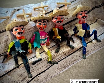 ピエロ 南西メキシコ マリオネット 紙張り子人形 ヴィンテージ