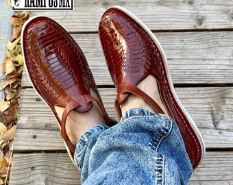 Sandales mexicaines en cuir faites main pour homme, Huaraches Mexicanos homme, Sandalias Piel para Hombre Mexico, Huaraches MIGUELITOS