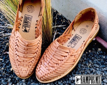 Sandalias Mexicanas para Mujer, Sandalias Huaraches de Cuero Hechas a Mano, Sandalias Huaraches Mexicanos, Zapatos de Cuero Mexicanos, Huarache Mujer COBRAS TAN
