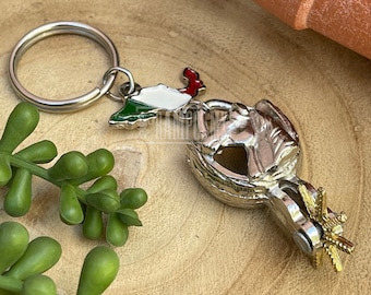 Mexican Western Horse Cowboy Spurs Rodeo Metal Key Chain,Rodeo Boot Spurs keychain, Llavero Caballo de Espuelas Metal Acero
