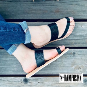 Sandalias Piel Mujer Mexicano Sahuayo Mexico Dos Troque Sombra Womens Mexican Sandals,Handmade Leather Huaraches Sandals