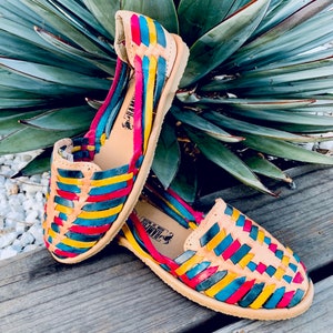 Womens Mexican Sandals, Handmade Leather Huaraches Sandals ,Sandalias Huaraches Mexicanos ,Mexican Leather Shoes, Huarache CLASSICOS COLORES