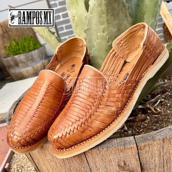 Mens Mexican Handmade Leather Sandals, Men Mexican Huaraches Mexicanos , Sandalias Piel para Hombre Mexico ,Huaraches Mexico FLECHAS TAN