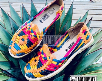 Womens Mexican Sandals, Handmade Leather Huaraches Sandals ,Sandalias Huaraches Mexicanos ,Mexican Leather Shoes, Huarache NATURAL COLORES