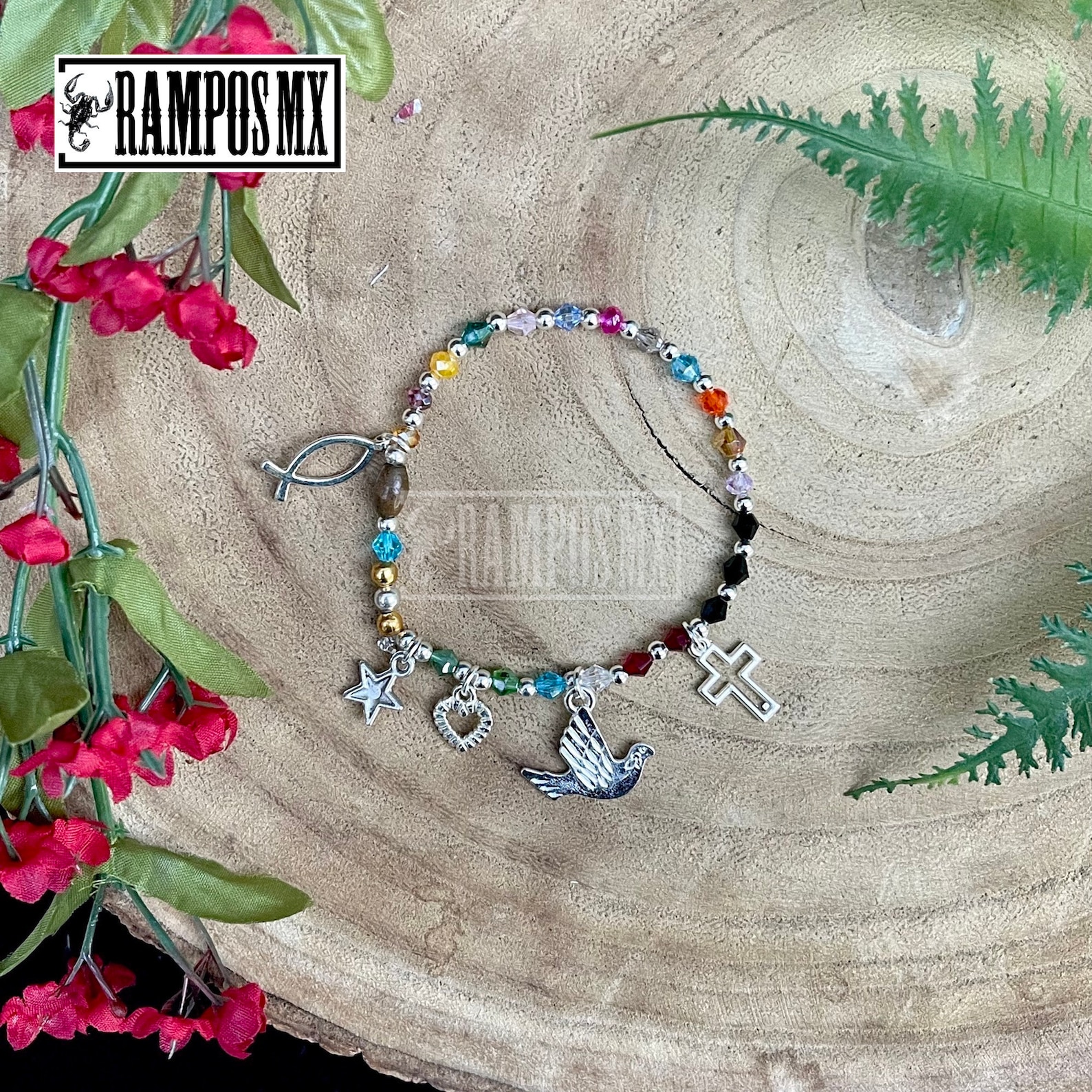 Mexican Religious Symbolic Charm Metal Braided Etsy