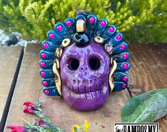 Fischietto Della Morte Azteco - Teschio Nero Con Suono Urlo Umano