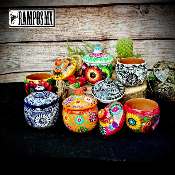 Ceramic Sugar or Coffee Bowl Beautiful Mexican Bowl  display picture 3
