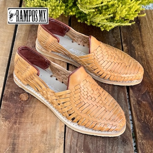 Mens Mexican Handmade Leather Sandals,Men Mexican Huaraches Mexicanos,Sandalias Piel para Hombre Mexico,Huaraches Mexico DIAMANTE TAN CLAROS