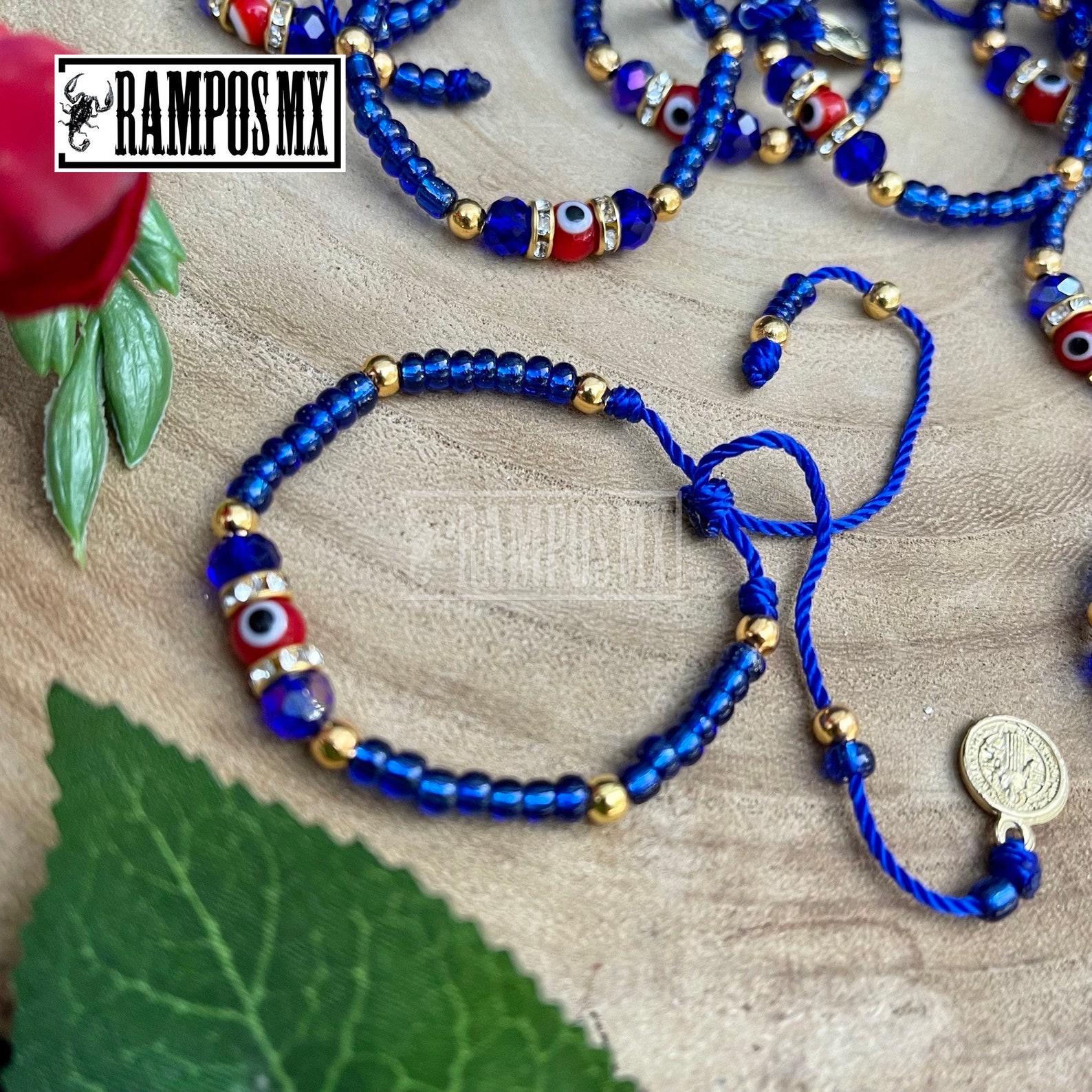 Mexican Evil Eye Adult Woven Bracelet Adjustable Etsy